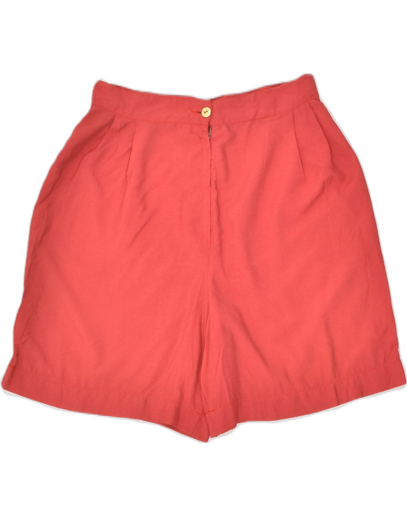 VINTAGE Womens High Waist Casual Shorts UK 12 Medium W30 Red Polyester | Vintage Vintage | Thrift | Second-Hand Vintage | Used Clothing | Messina Hembry 