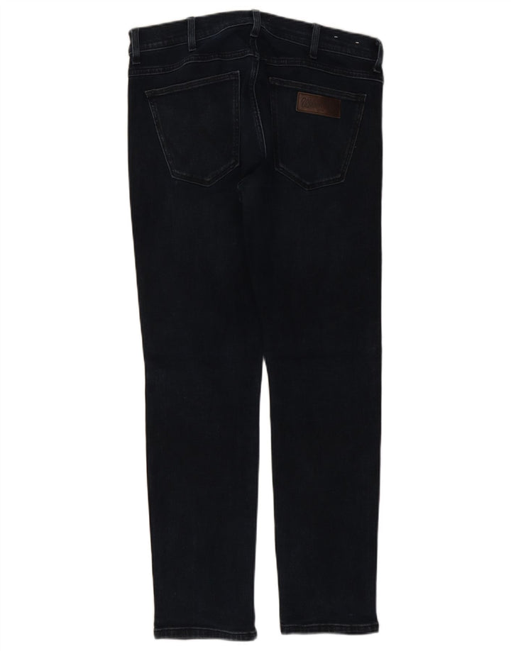 WRANGLER Mens Larston Slim Jeans W32 L29 Navy Blue Cotton