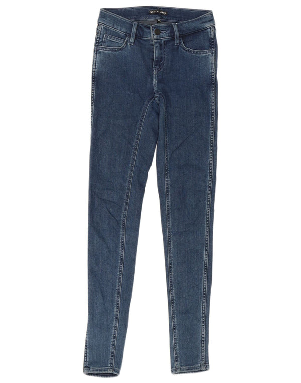 Levi's Womens Line 8 Skinny Jeans W23 L30 Blue Cotton