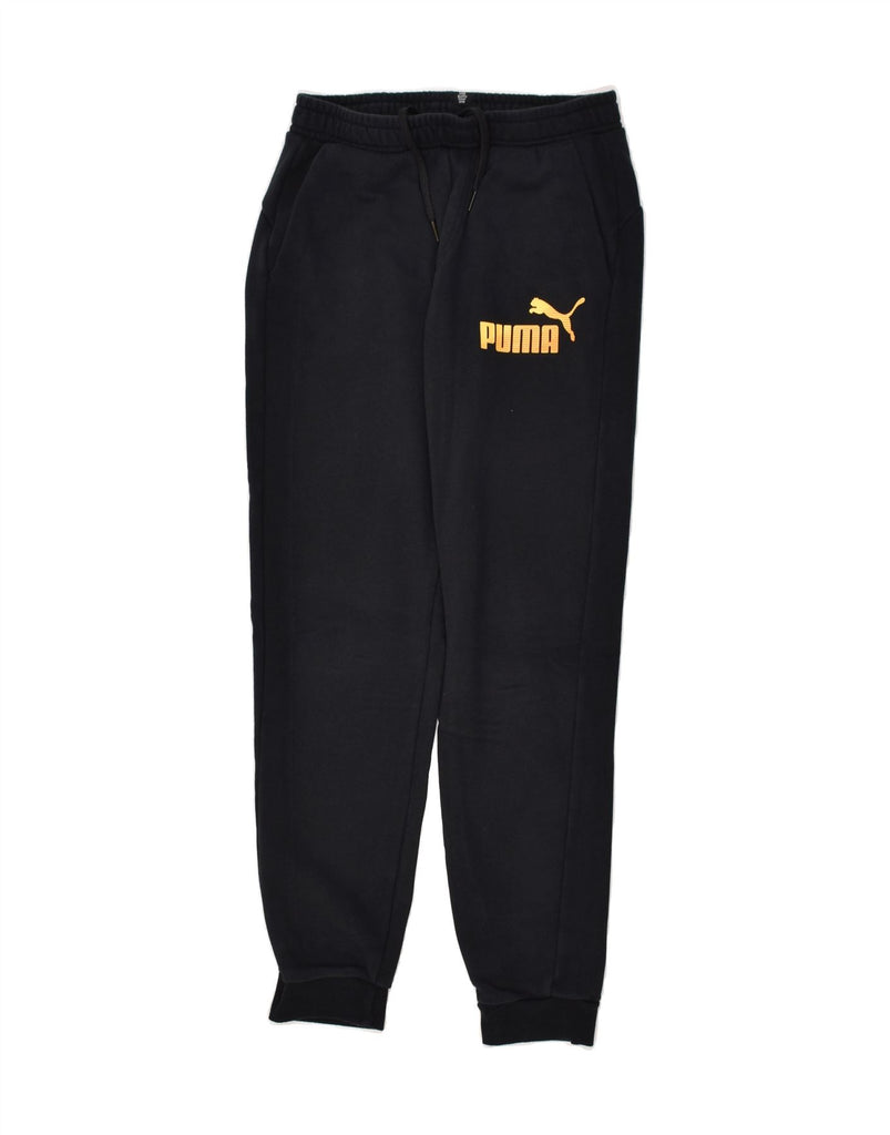 PUMA Boys Graphic Tracksuit Trousers Joggers 13-14 Years XL Navy Blue | Vintage Puma | Thrift | Second-Hand Puma | Used Clothing | Messina Hembry 