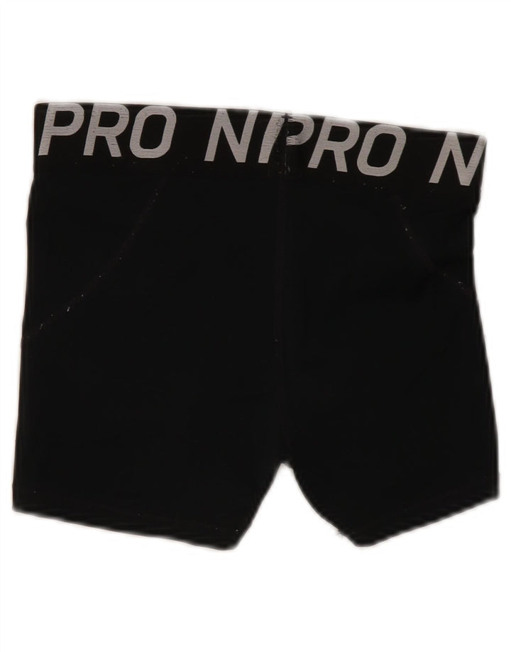 Nike Womens Dri Fit Graphic Sport Shorts UK 12 Medium Black