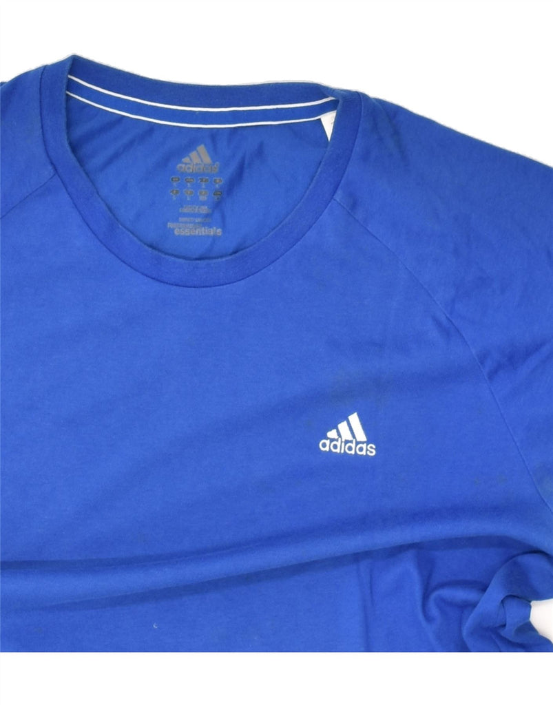 ADIDAS Mens T-Shirt Top Large Blue Cotton | Vintage Adidas | Thrift | Second-Hand Adidas | Used Clothing | Messina Hembry 