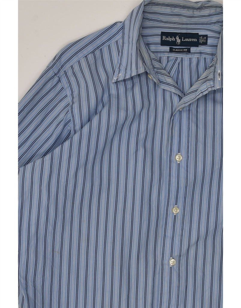 RALPH LAUREN Mens Classic Fit Shirt Size 15 1/2 Medium Blue Pinstripe | Vintage Ralph Lauren | Thrift | Second-Hand Ralph Lauren | Used Clothing | Messina Hembry 