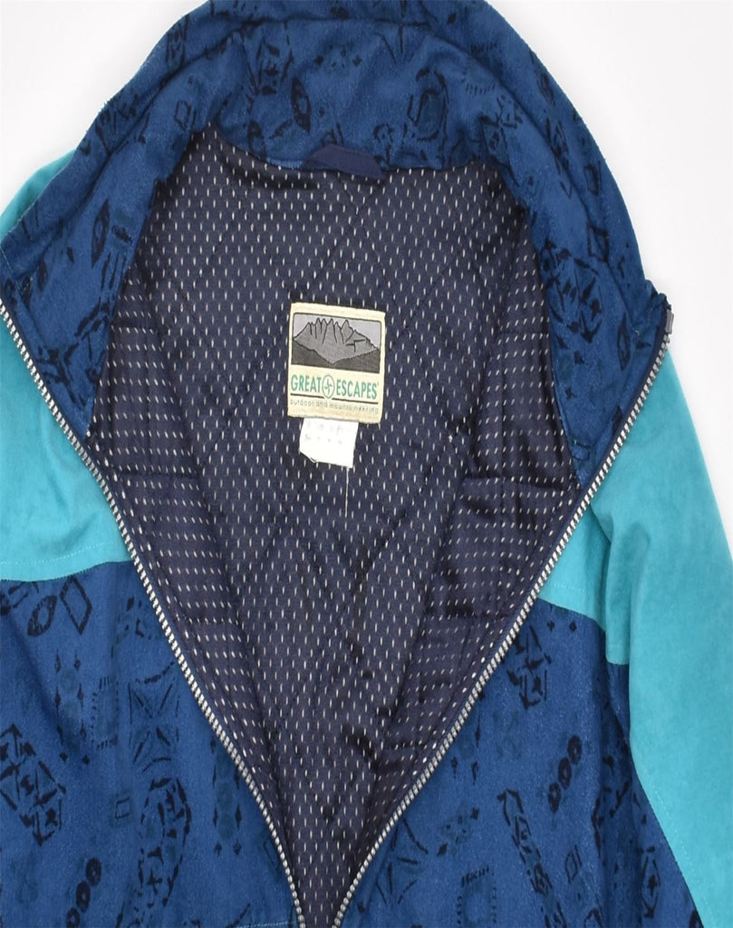 GREAT ESCAPES Mens Tracksuit Top Jacket IT 50 Large Blue Colourblock | Vintage | Thrift | Second-Hand | Used Clothing | Messina Hembry 