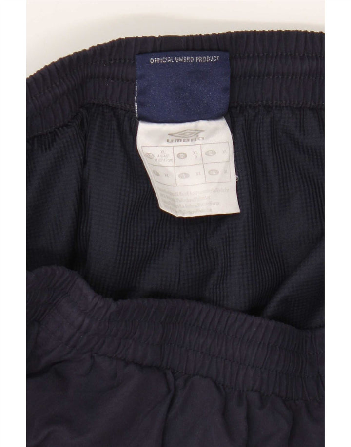 Umbro Mens Tracksuit Trousers Joggers XL  Navy Blue Colourblock Polyester