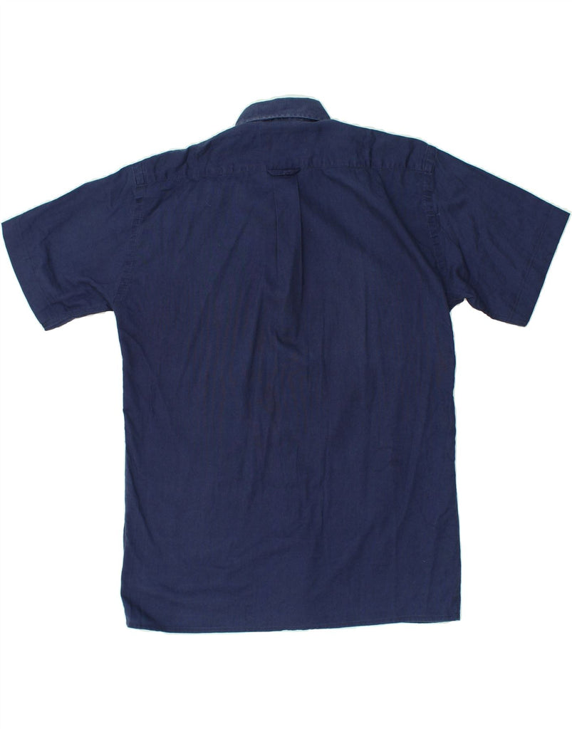 MARLBORO CLASSICS Mens Short Sleeve Shirt Medium Navy Blue Cotton | Vintage Marlboro Classics | Thrift | Second-Hand Marlboro Classics | Used Clothing | Messina Hembry 