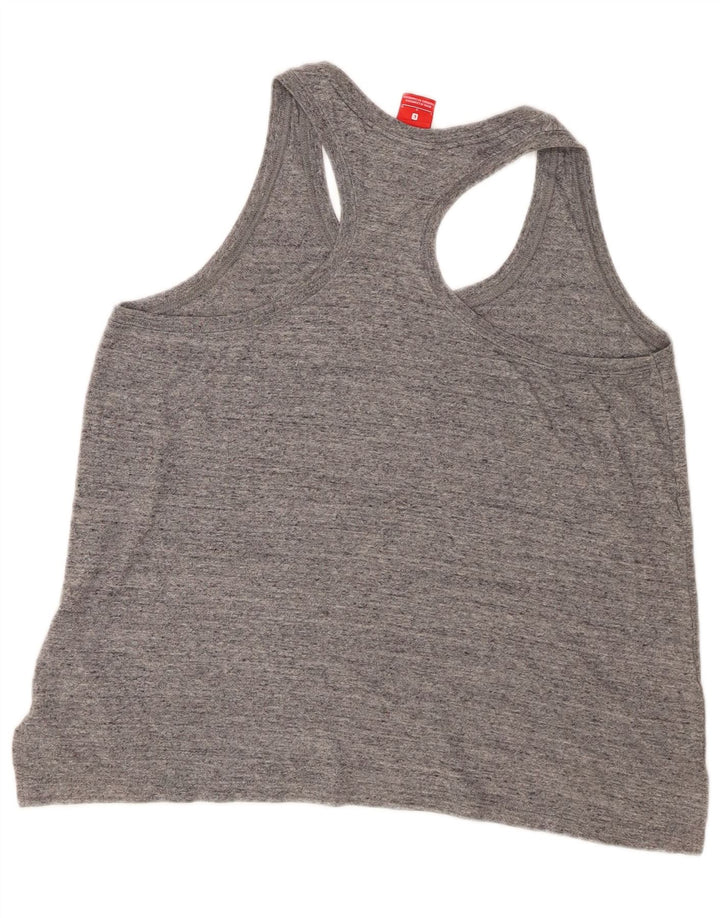 Nike Womens Graphic Vest Top UK 16 Large Grey Flecked Cotton