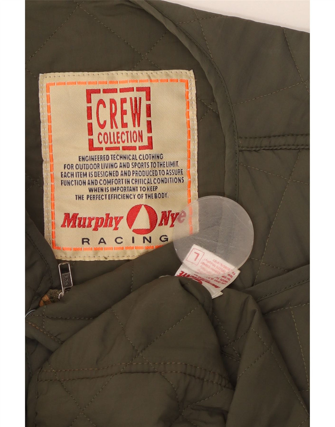 MURPHY & NYE Mens Quilted Gilet UK 40 Large Khaki Polyamide