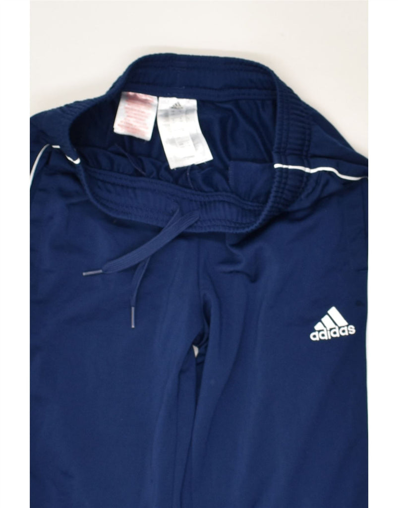 ADIDAS Boys Tracksuit Trousers 11-12 Years Navy Blue Polyester | Vintage Adidas | Thrift | Second-Hand Adidas | Used Clothing | Messina Hembry 