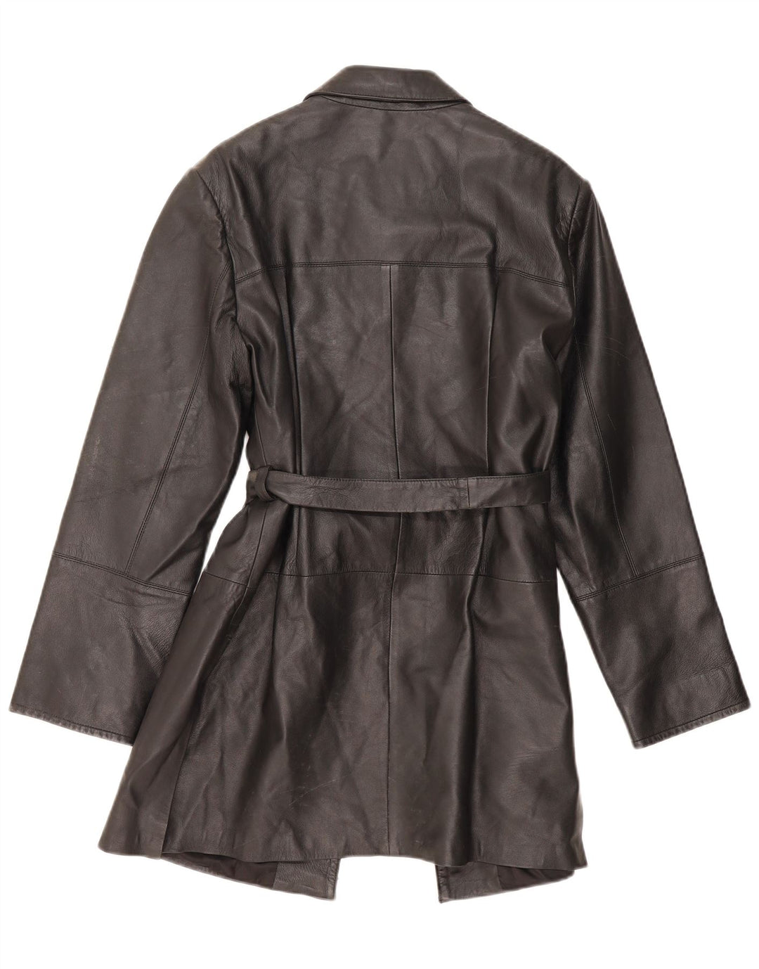 Conbipel Womens Leather Coat IT 48 XL Black Leather