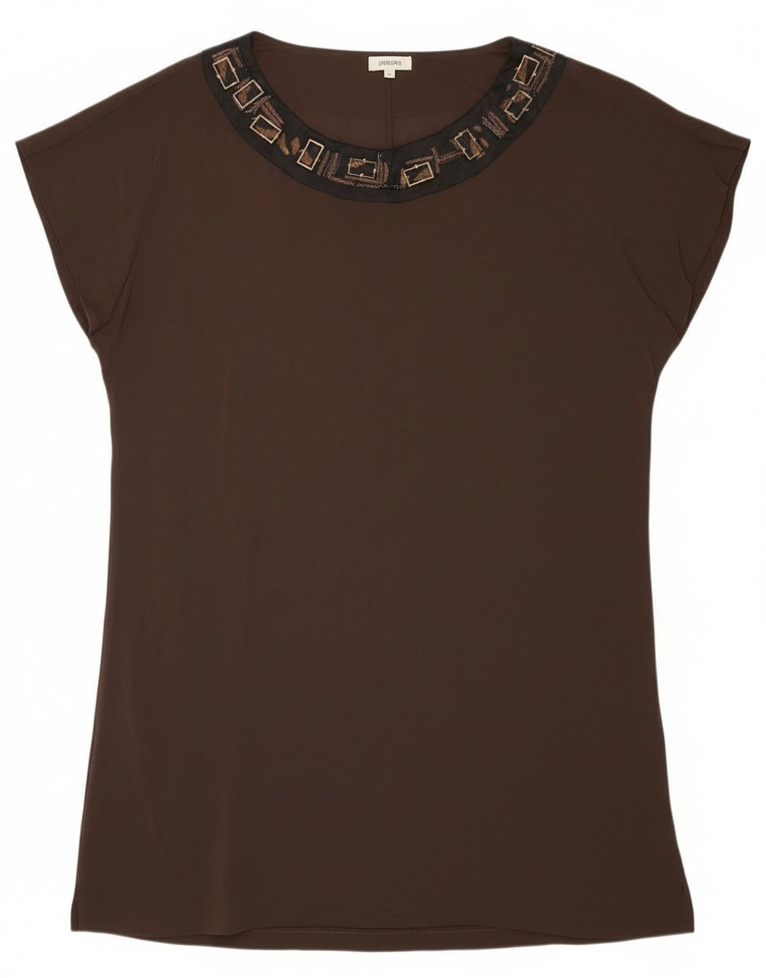 Persona Womens Blouse Top Size 23 Medium Brown Viscose