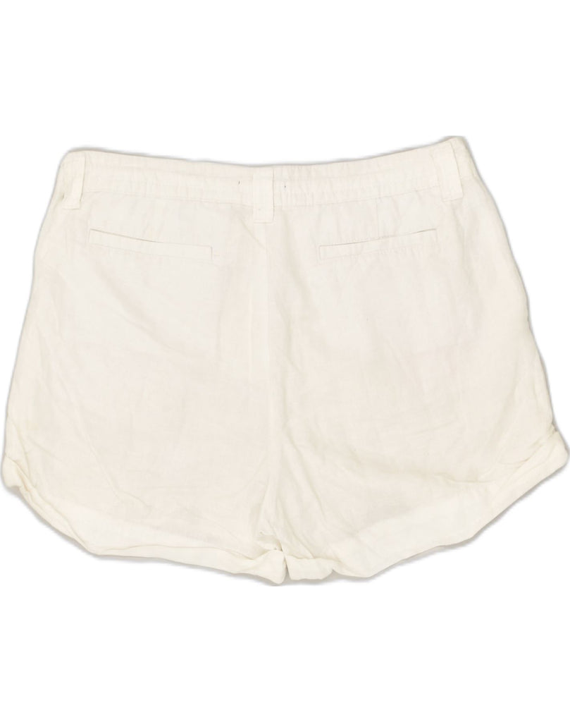 GAP Womens Hot Pants US 4 Small W30 White Linen | Vintage Gap | Thrift | Second-Hand Gap | Used Clothing | Messina Hembry 