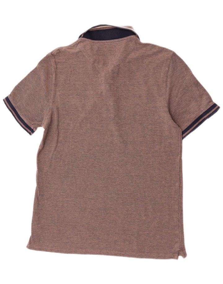 Lyle & Scott Mens Polo Shirt Large Brown Cotton