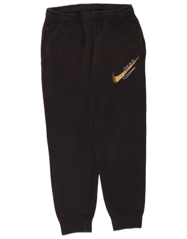 Nike Mens Graphic Tracksuit Trousers Joggers Small Black Cotton