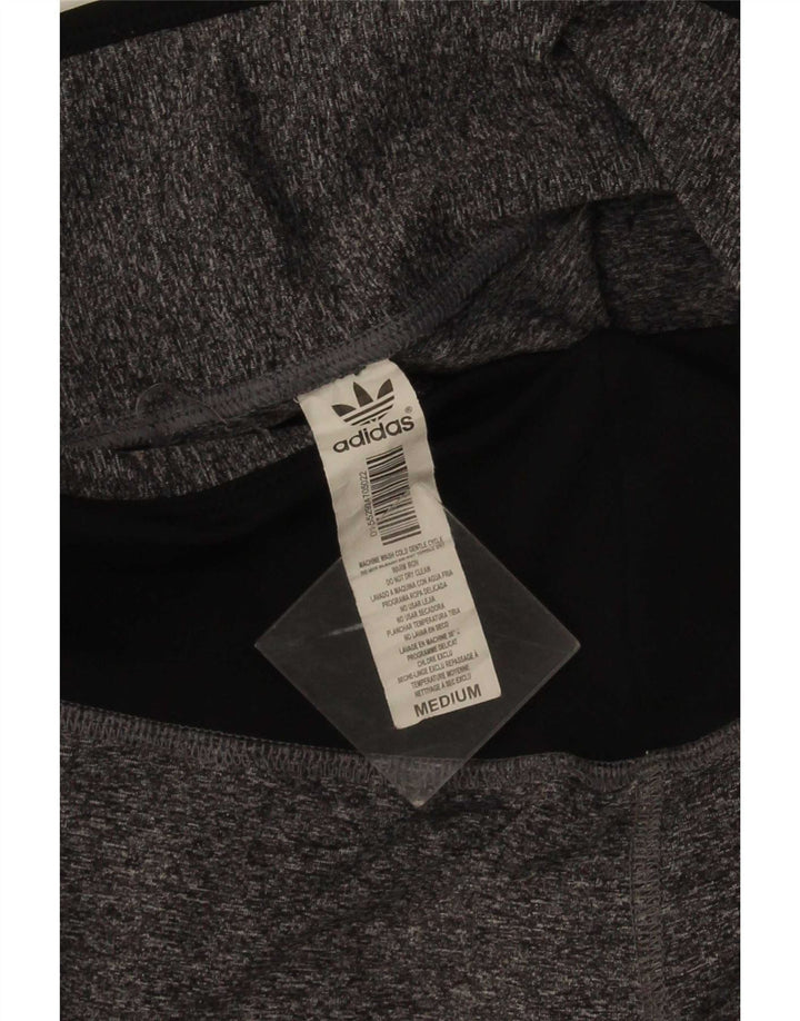 Adidas Girls Graphic Leggings 13-14 Years Medium Grey Colourblock