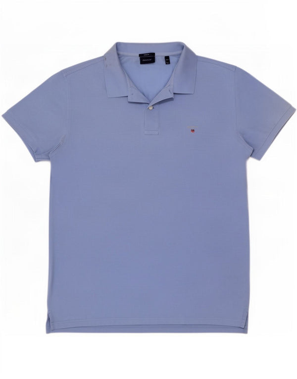 Gant Mens Regular Fit Polo Shirt 2XL Blue Cotton