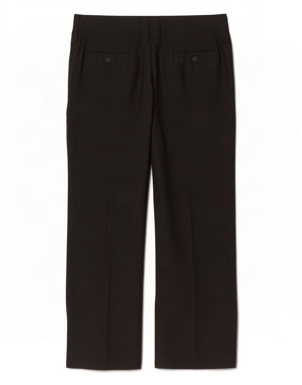 Zara Womens Wide Leg Chino Trousers EU 42 Large W32 L28 Black Linen
