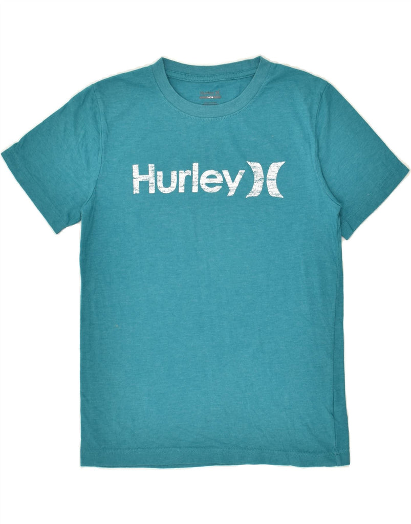 HURLEY Boys Graphic T-Shirt Top 14-15 Years Blue Cotton | Vintage Hurley | Thrift | Second-Hand Hurley | Used Clothing | Messina Hembry 