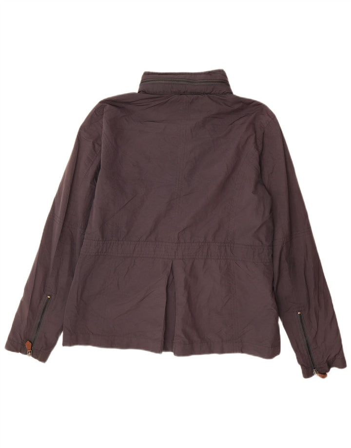 Massimo Dutti Womens Utility Jacket UK 16 Large Grey Polyester