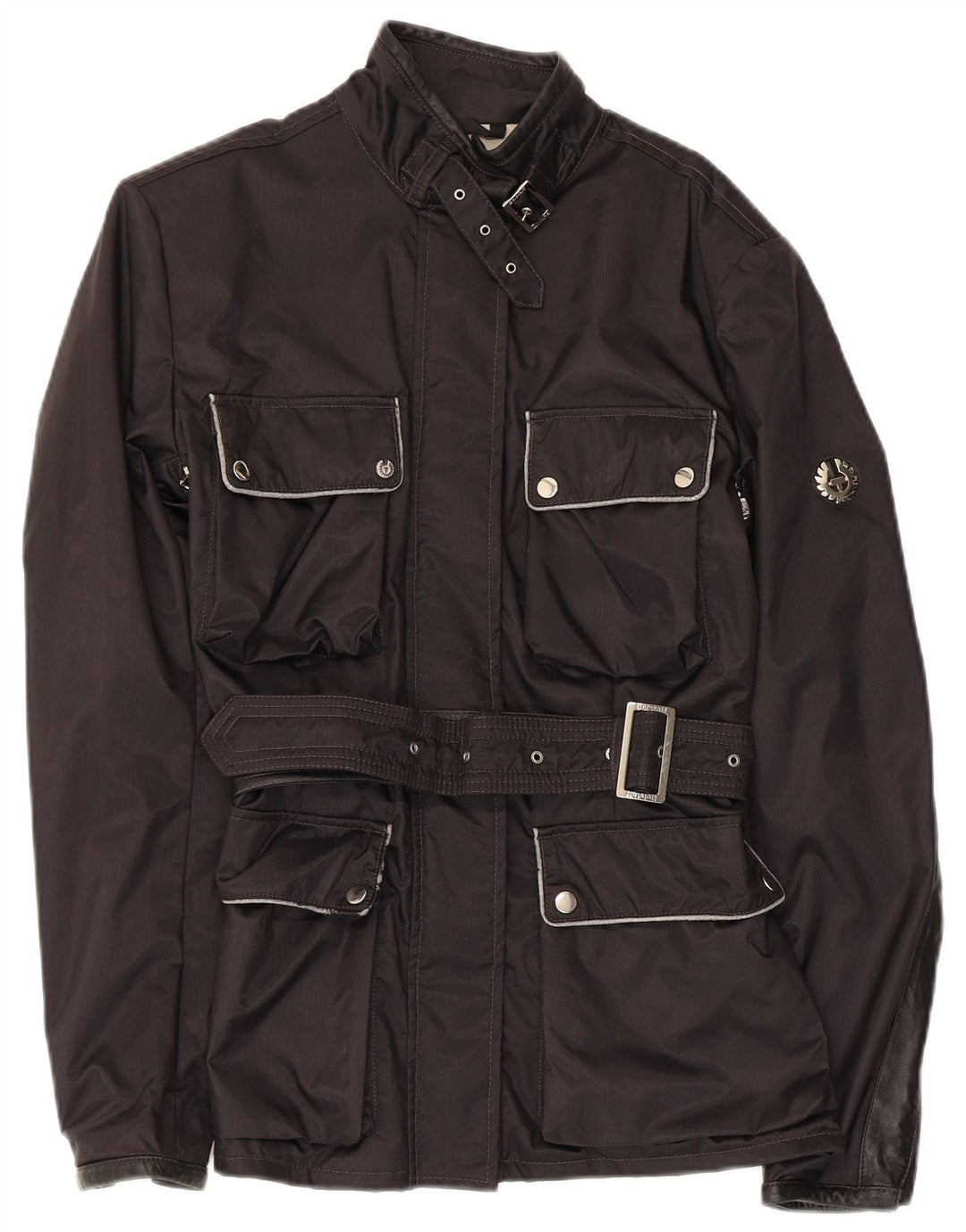Belstaff Womens Utility Jacket IT 44 Medium Black Nylon