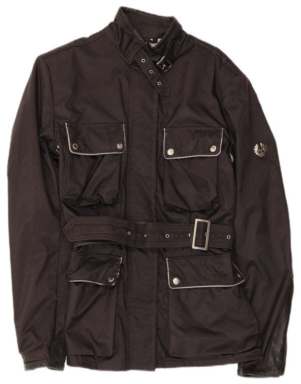 Belstaff Womens Utility Jacket IT 44 Medium Black Nylon