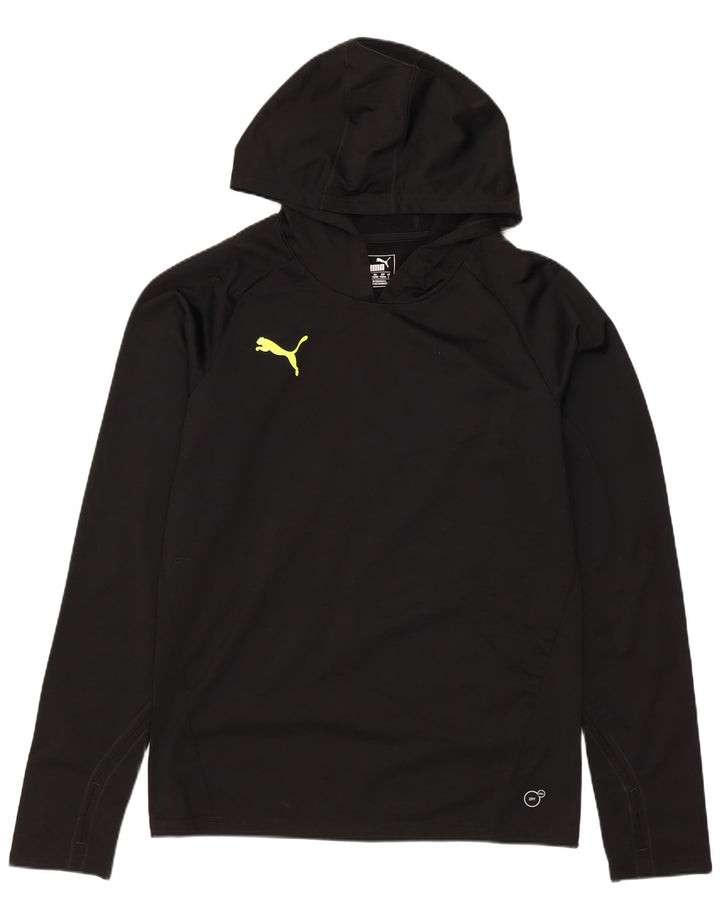 PUMA Mens Hooded Top Long Sleeve Small Black Polyester