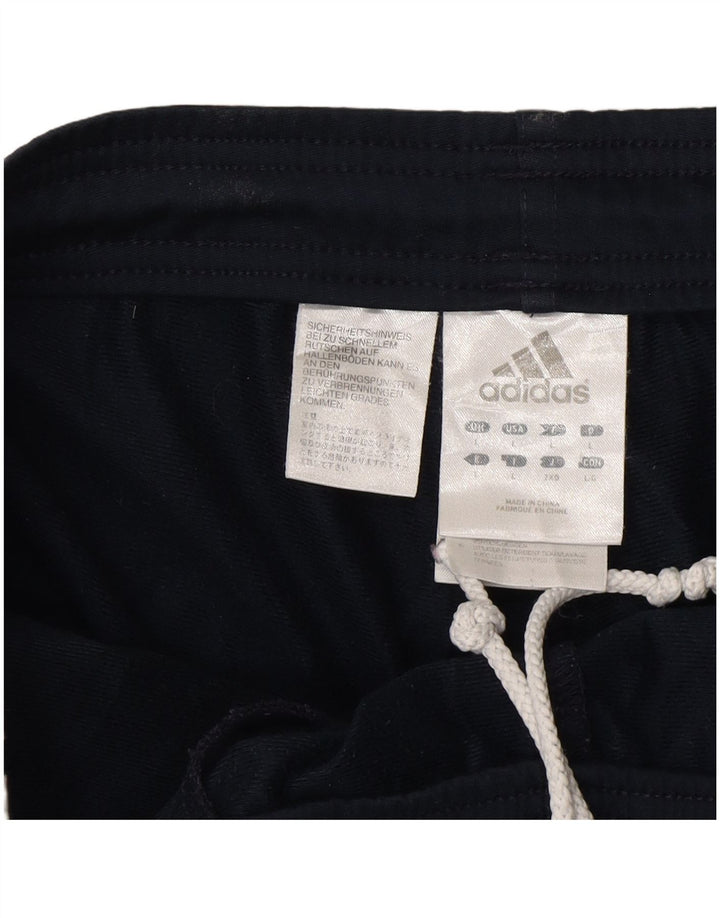 Adidas Mens Tracksuit Trousers Large  Navy Blue Polyester