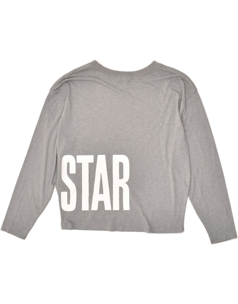 CONVERSE Girls Graphic Top Long Sleeve 12-13 Years Large Grey Polyester Vintage Converse and Second-Hand Converse from Messina Hembry 