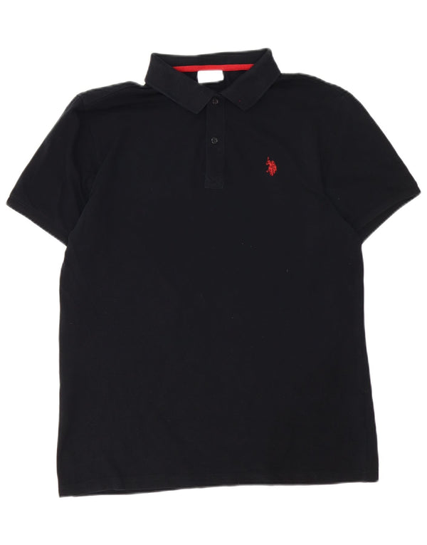U.S. Polo Assn. Mens Shirt Large Black Cotton