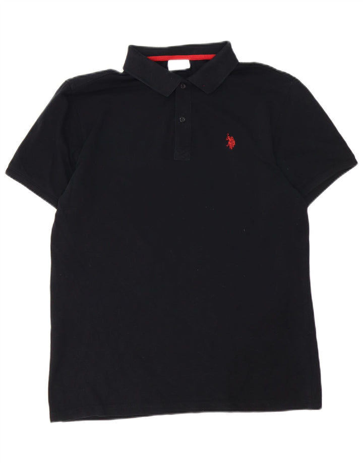 U.S. Polo Assn. Mens Shirt Large Black Cotton