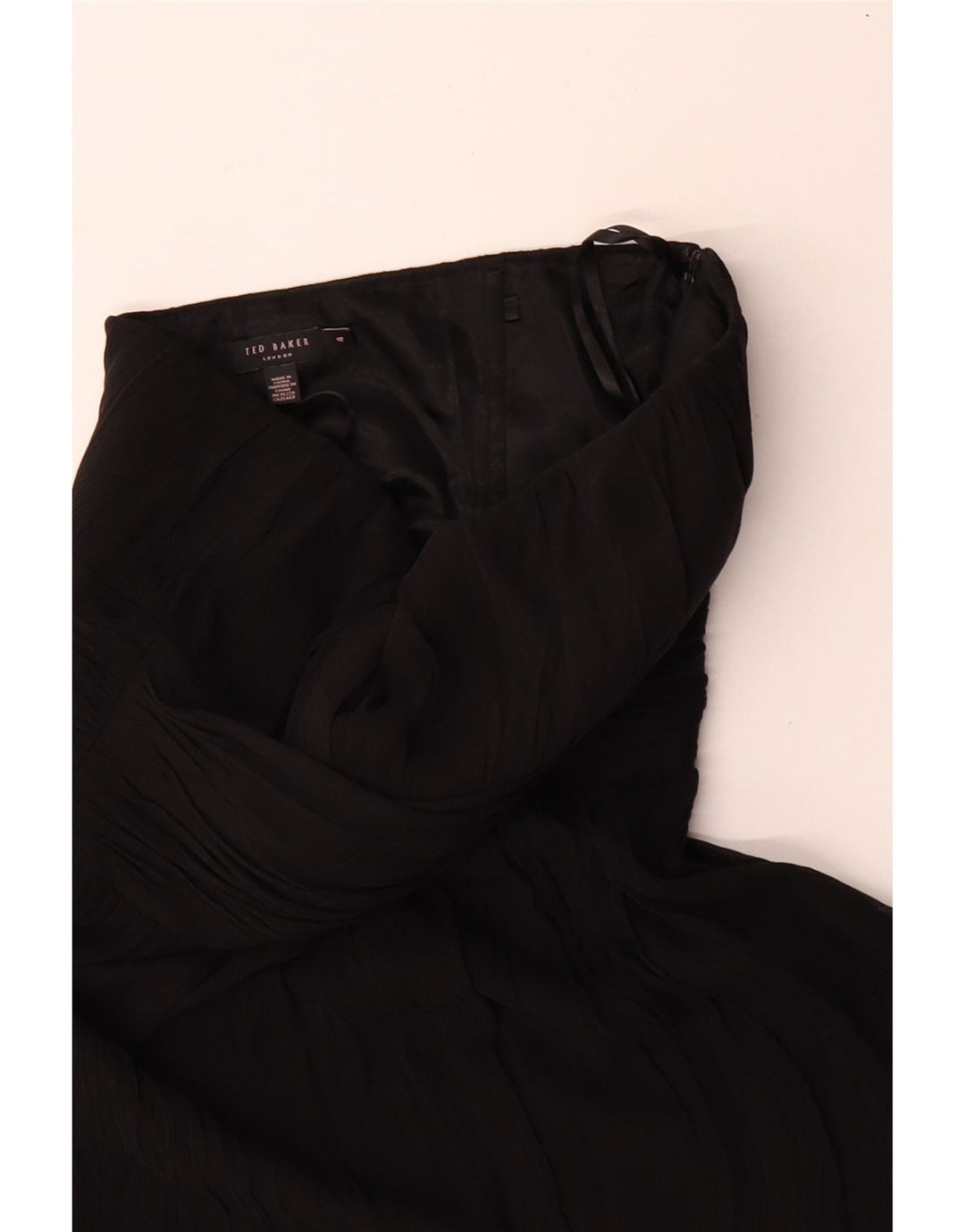 Ted Baker Womens Strapless Dress Size 4 Large Black Silk