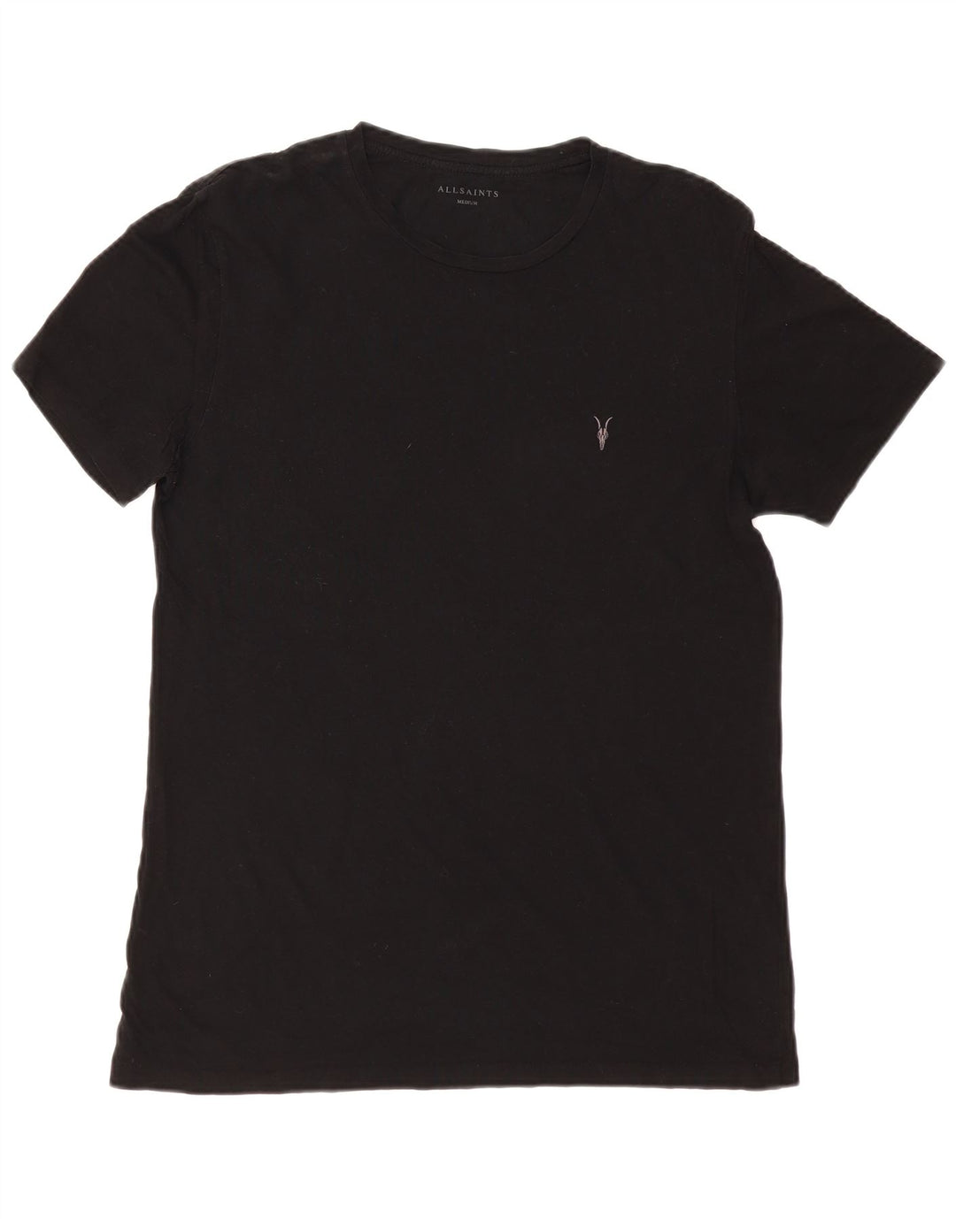 ALL SAINTS Mens T-Shirt Top Medium Black Cotton