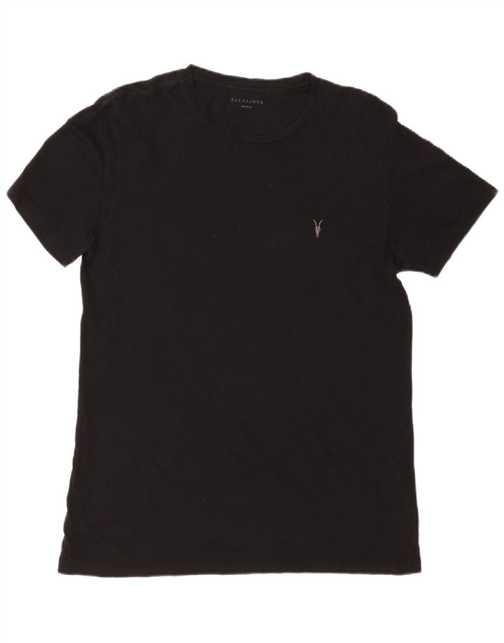 ALL SAINTS Mens T-Shirt Top Medium Black Cotton