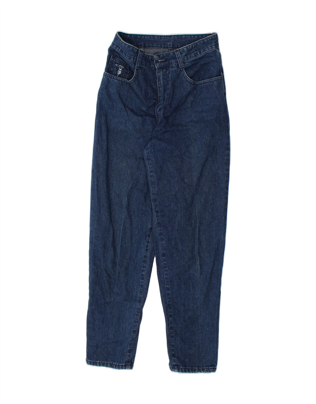 TRUSSARDI Womens Tapered Jeans W26 L29 Blue Vintage Trussardi and Second-Hand Trussardi from Messina Hembry 