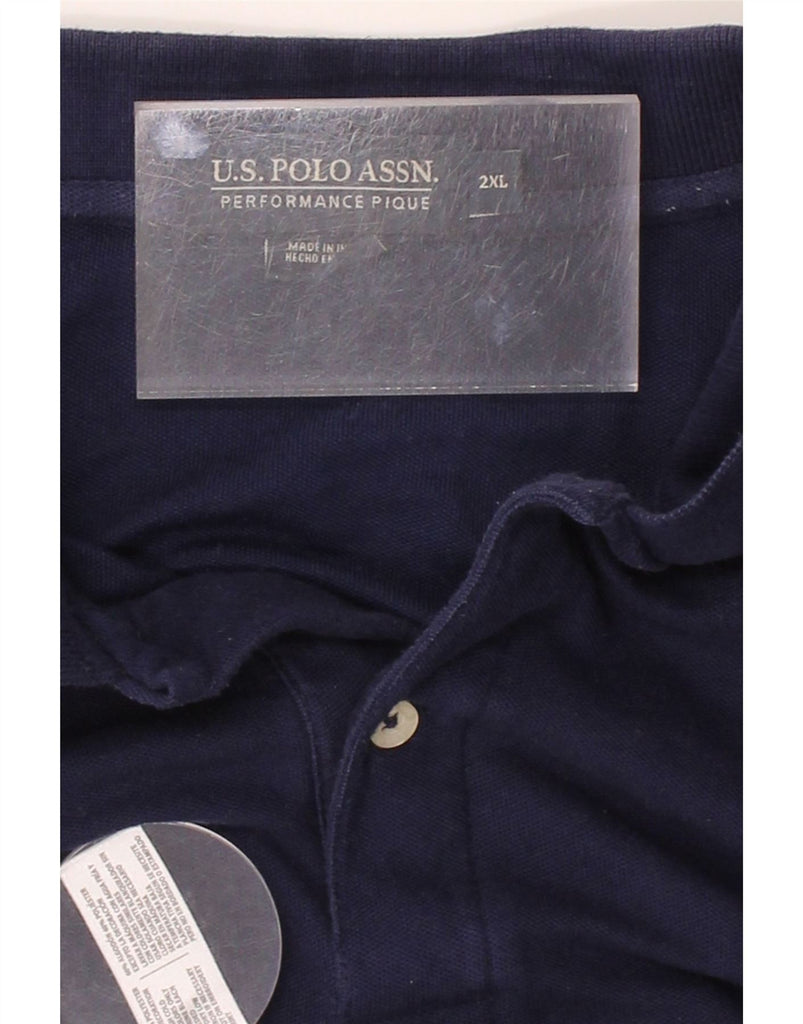 U.S. POLO ASSN. Mens Polo Shirt 2XL Navy Blue Cotton Vintage U.S. Polo Assn. and Second-Hand U.S. Polo Assn. from Messina Hembry 