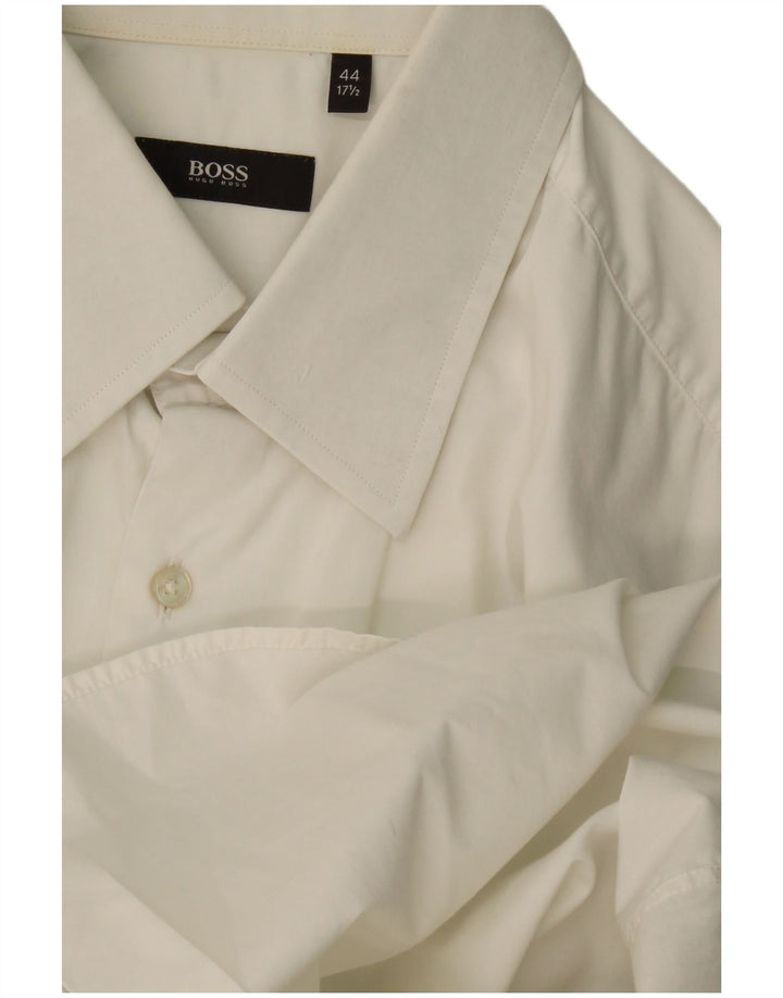 Hugo Boss Mens Shirt Size 44 17 1/2 XL White