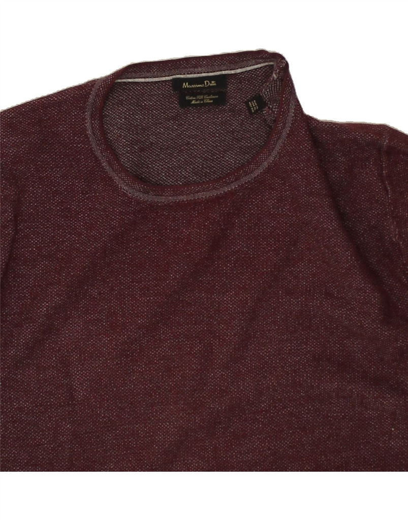 MASSIMO DUTTI Mens Crew Neck Jumper Sweater XL Maroon | Vintage Massimo Dutti | Thrift | Second-Hand Massimo Dutti | Used Clothing | Messina Hembry 