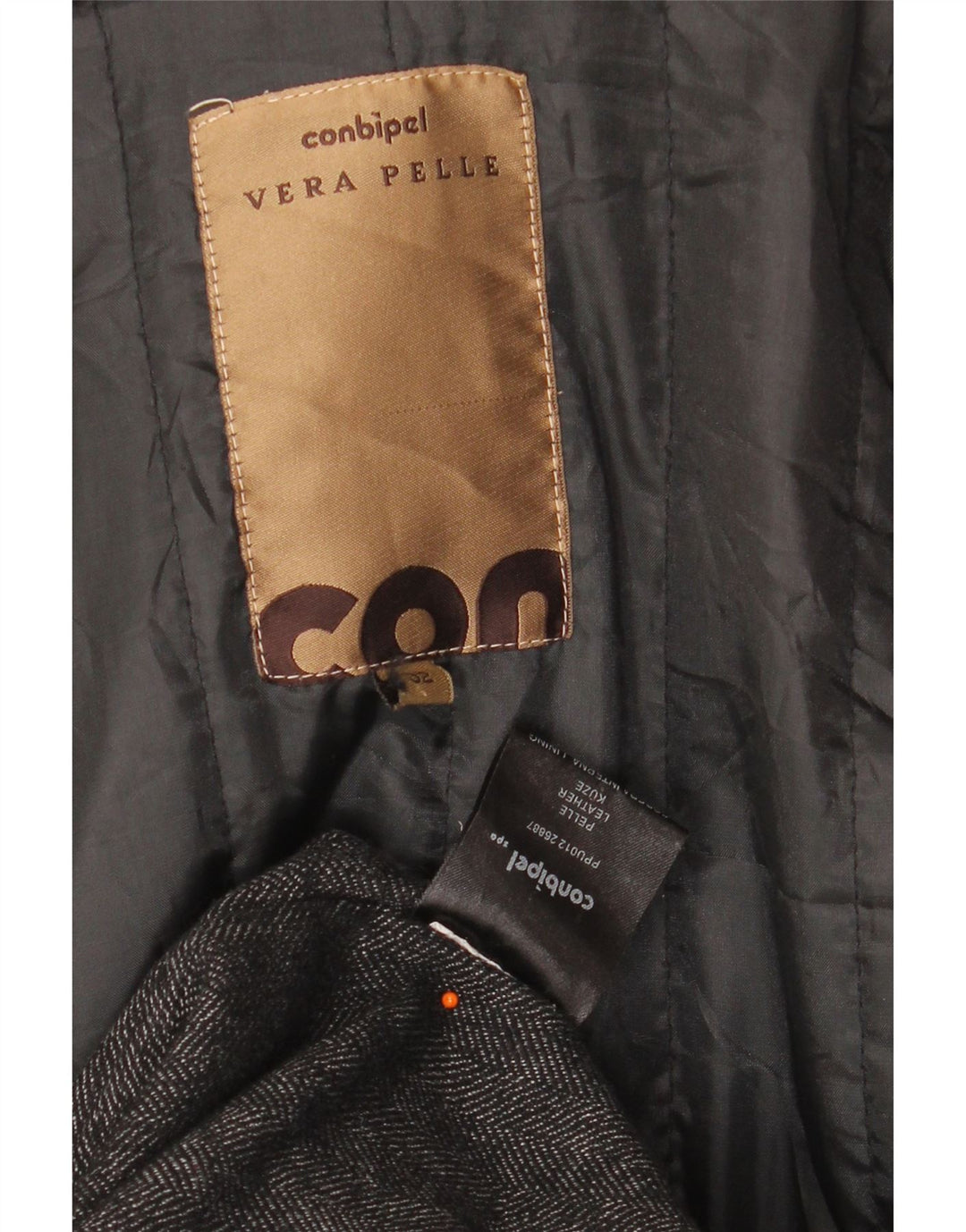 CONBIPEL Mens Leather Coat IT 52 XL Brown Leather