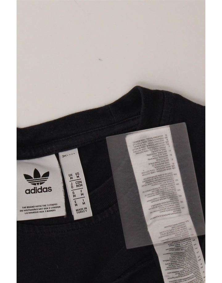 Adidas Mens T-Shirt Top Medium Navy Blue Cotton
