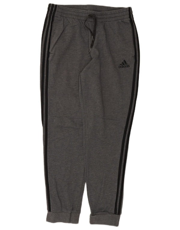 ADIDAS Mens Tracksuit Trousers Joggers Large Grey Cotton