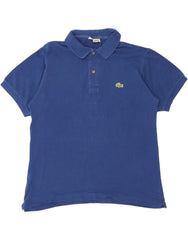 LACOSTE Mens Polo Shirt Size 3 Small Blue Cotton