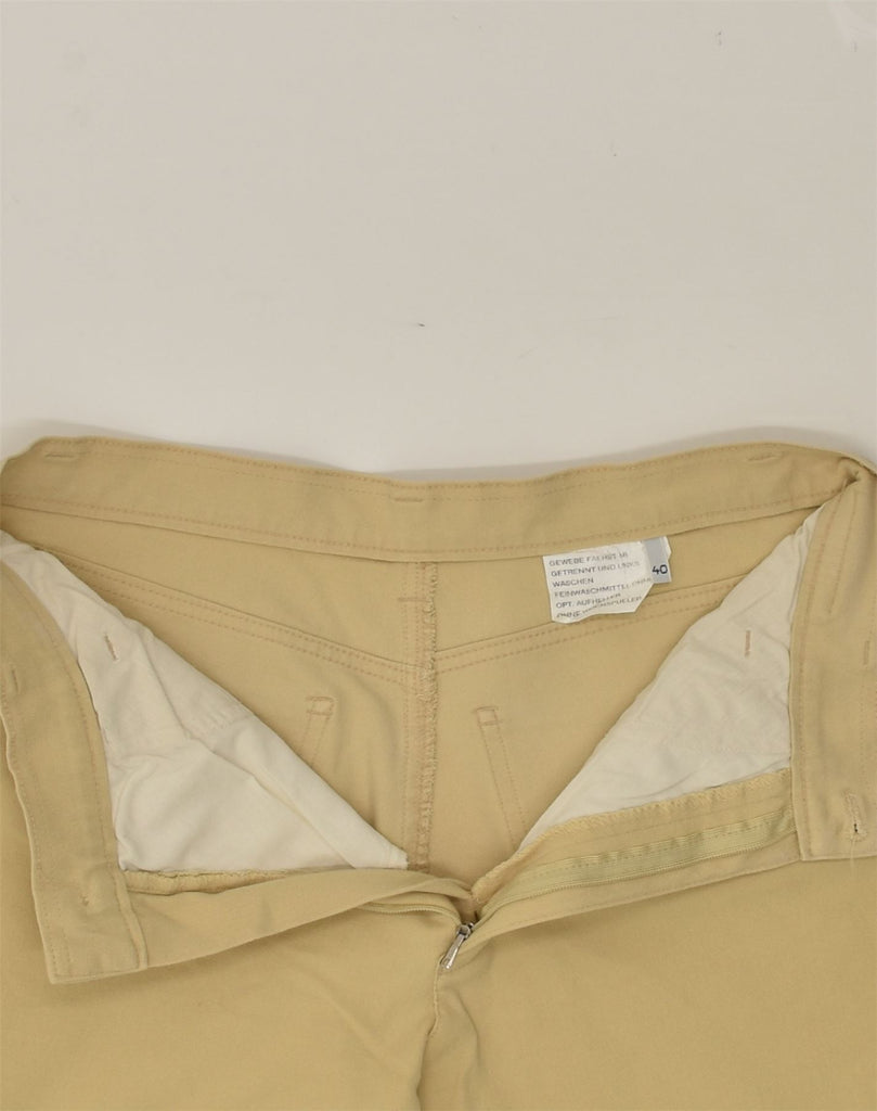 BERRI Womens Tapered Casual Trousers IT 40 Medium W28 L28 Beige Cotton | Vintage Berri | Thrift | Second-Hand Berri | Used Clothing | Messina Hembry 