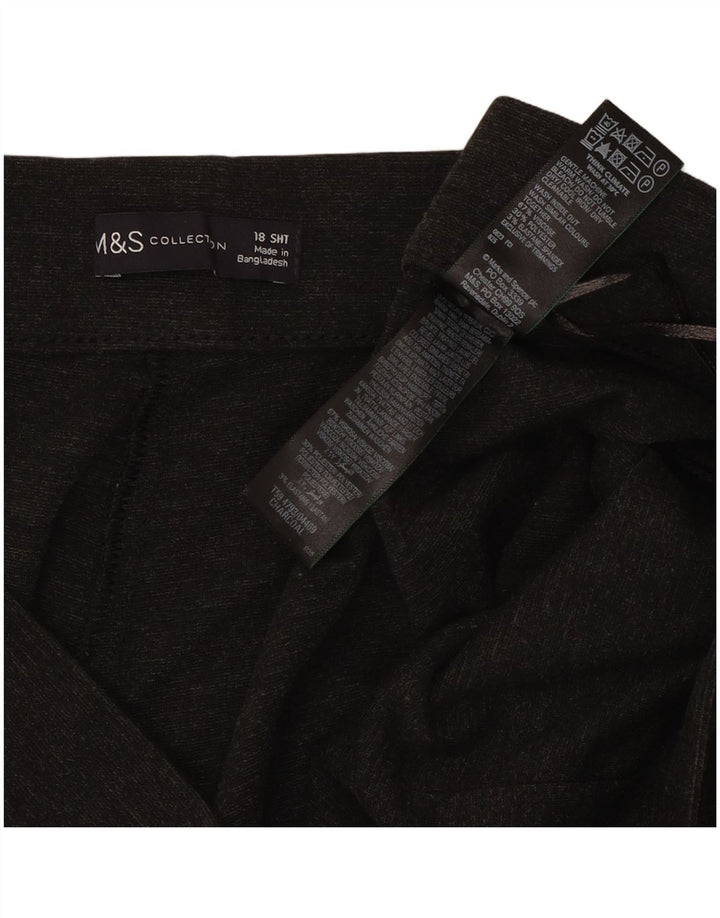 Marks & Spencer Womens Crop Tracksuit Trousers UK 18 XL  Grey Viscose