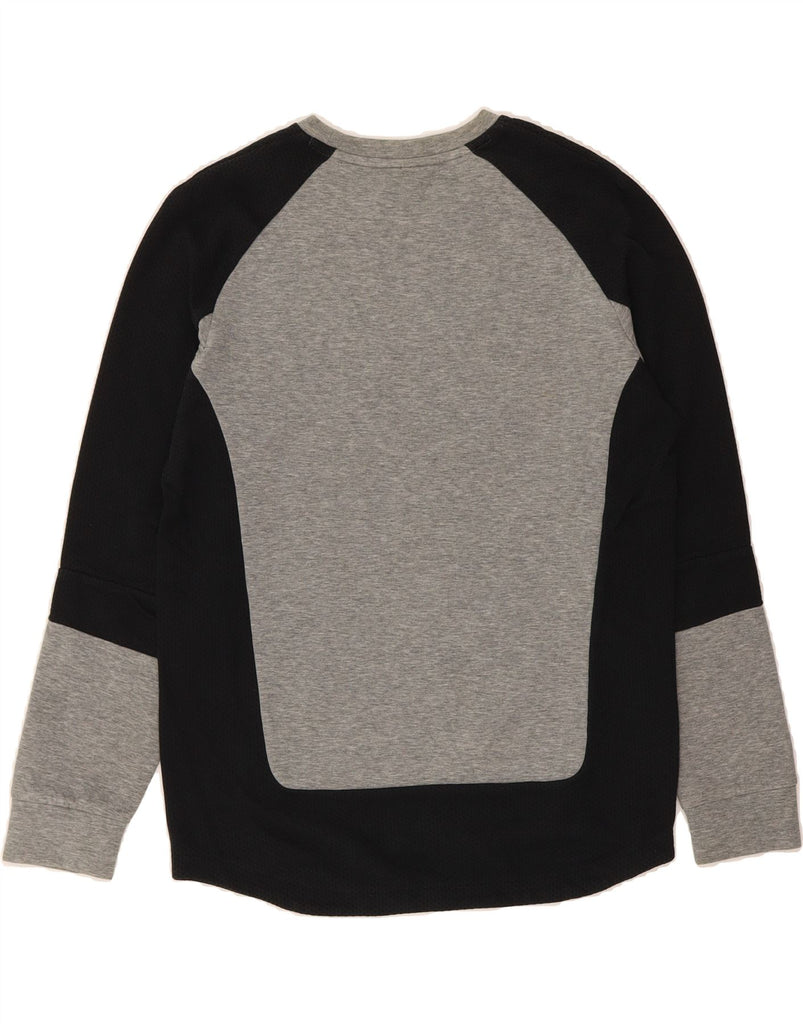 PUMA Mens Sweatshirt Jumper Medium Grey Colourblock Cotton Vintage Puma and Second-Hand Puma from Messina Hembry 