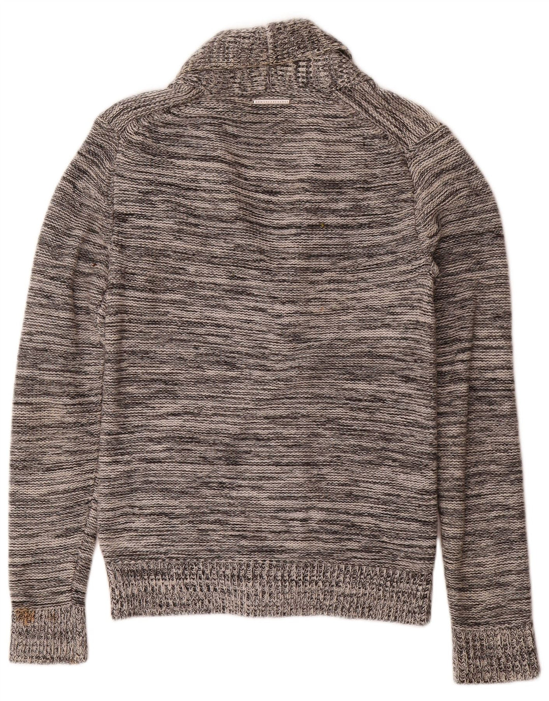 Armani Exchange Mens Cardigan Sweater XS Grey Flecked Cotton