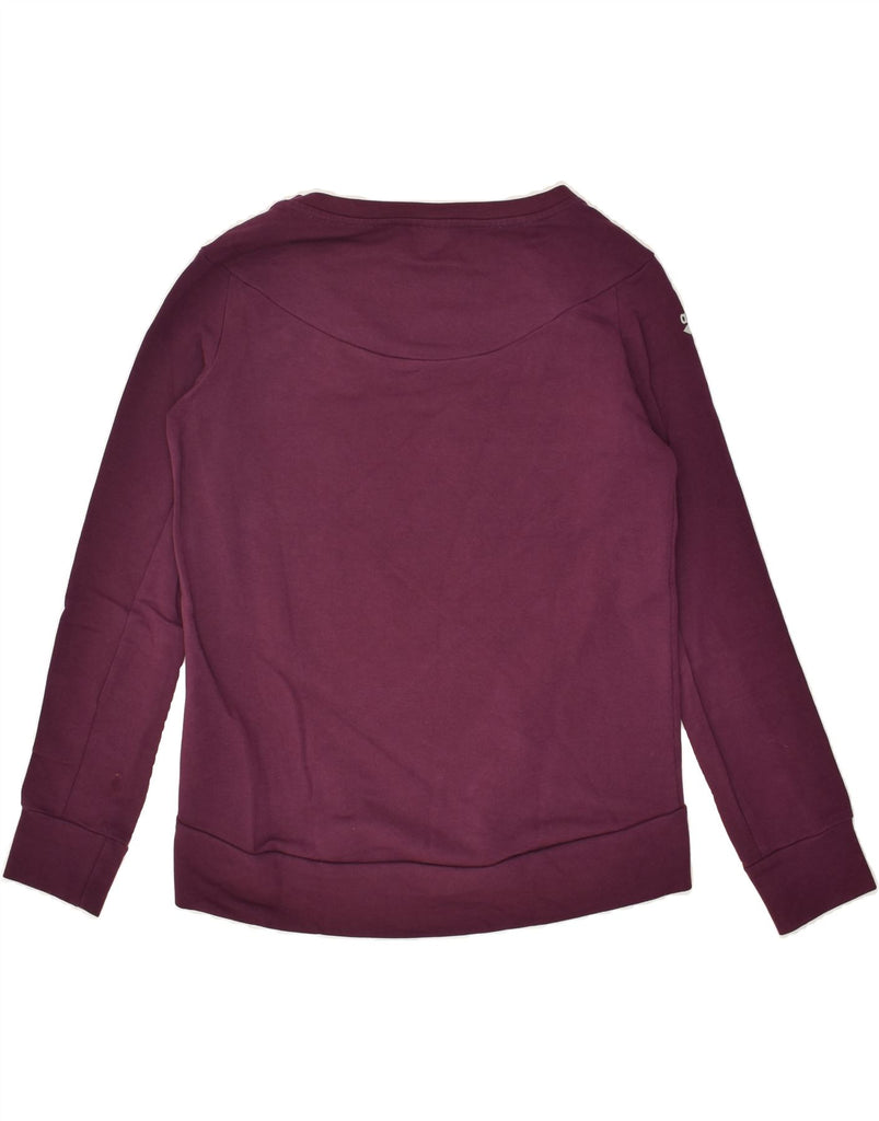 ARENA Womens Sweatshirt Jumper UK 6 XS Burgundy Cotton | Vintage Arena | Thrift | Second-Hand Arena | Used Clothing | Messina Hembry 