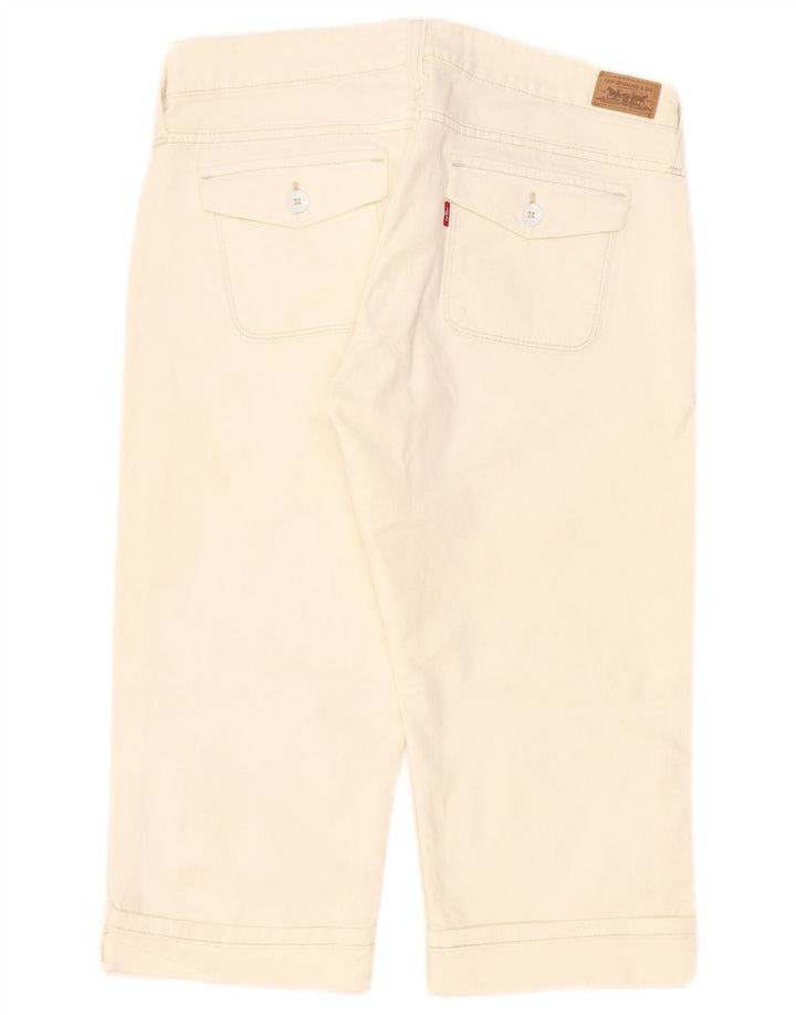 Levi's Womens Denim Bermuda Shorts US 8 Medium W32 White Cotton