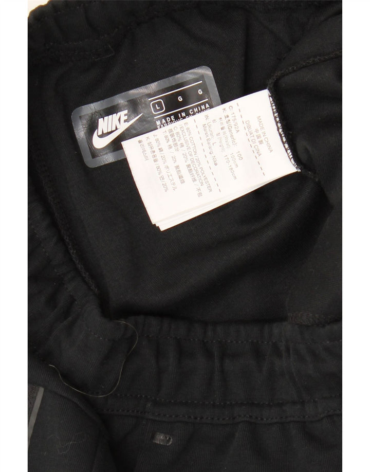 Nike Mens Tracksuit Trousers Joggers Large  Black Cotton