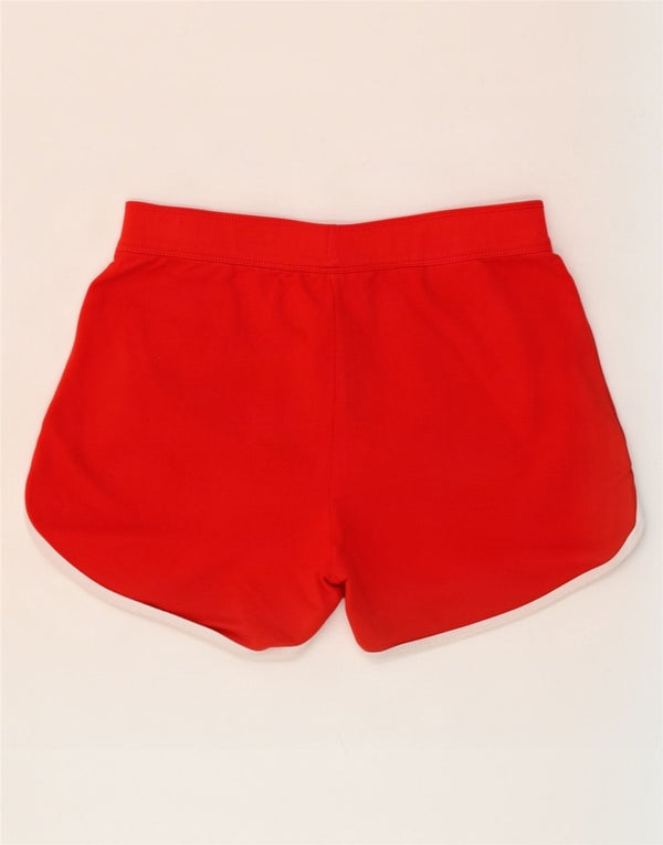 Champion Womens Sport Shorts UK 12 Medium Red Cotton