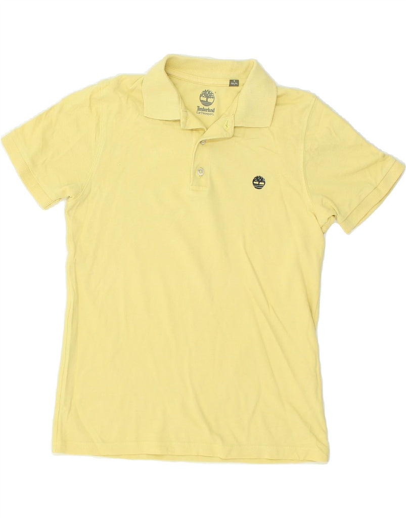 TIMBERLAND Boys Polo Shirt 13-14 Years Small Yellow Cotton | Vintage Timberland | Thrift | Second-Hand Timberland | Used Clothing | Messina Hembry 